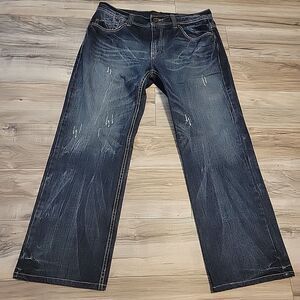 Level 7 Jeans Mens 38x32 Actual 38x31 Blue Relaxed Bootcut‎ Denim Casual